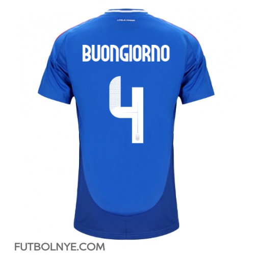 Camiseta Italia Alessandro Buongiorno #4 Primera Equipación Eurocopa 2024 manga corta